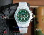 AAA Copy Rolex Daytona White Solid Ceramic Case 43MM Green Dial Watch